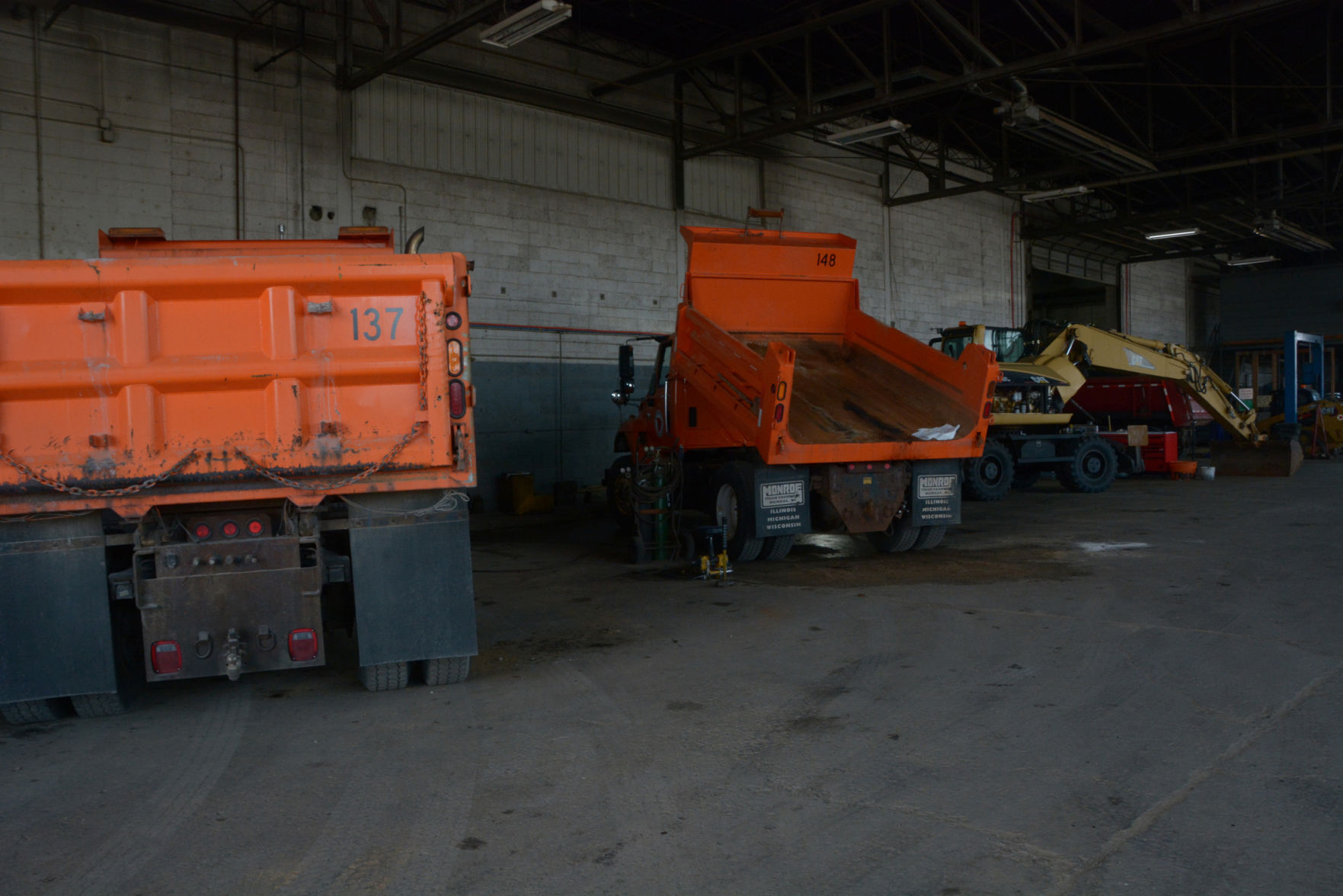 Trucks lined up